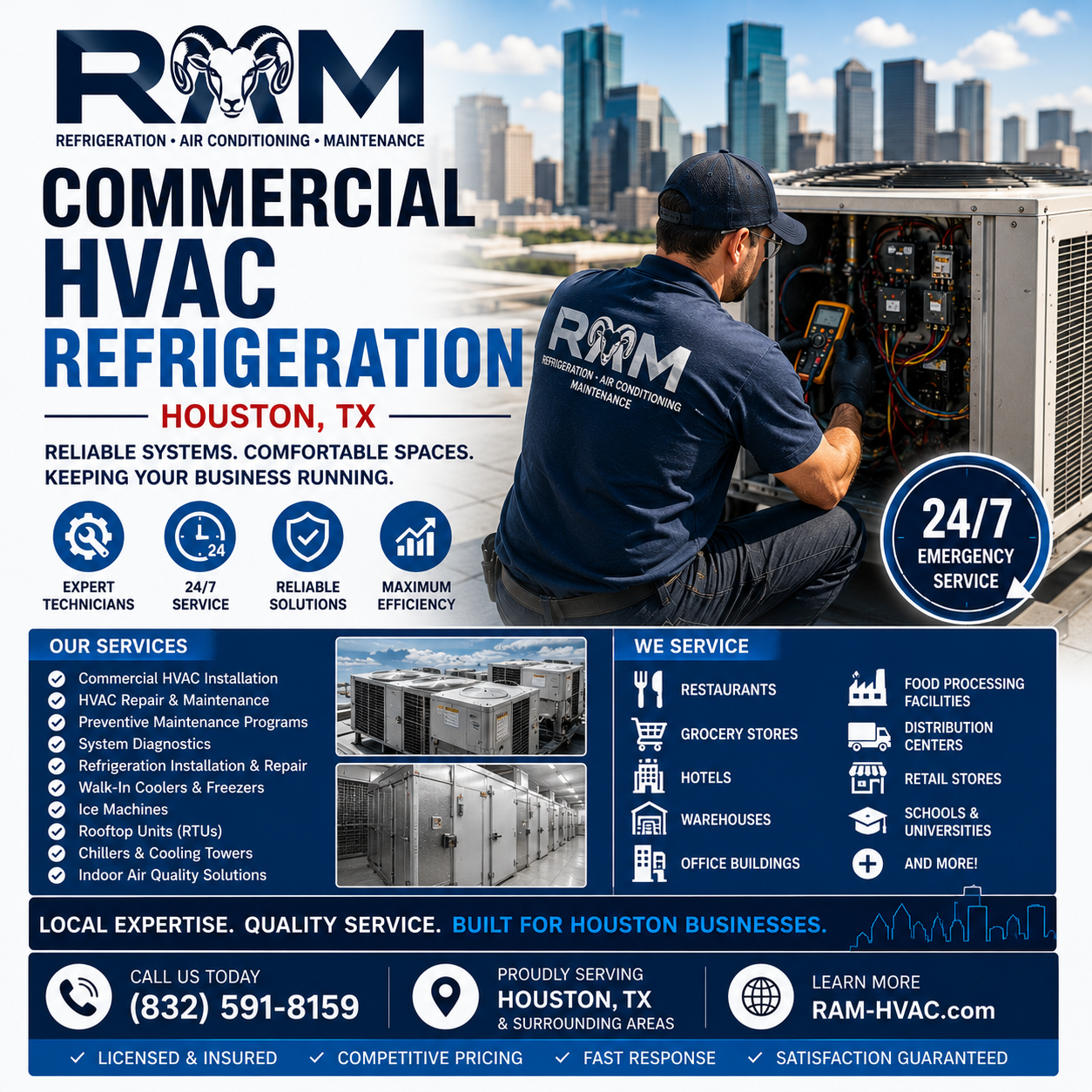 Commercial HVAC Refrigeration | RAM | Houston, TX